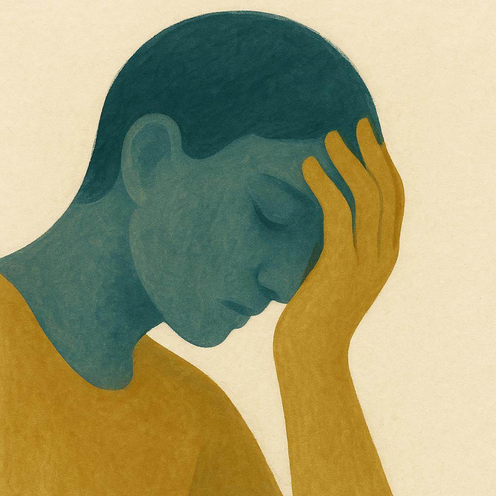 Ilustração editorial para o artigo: Altas habilidades, ansiedade e depressão: o underachiever e o colapso interno
