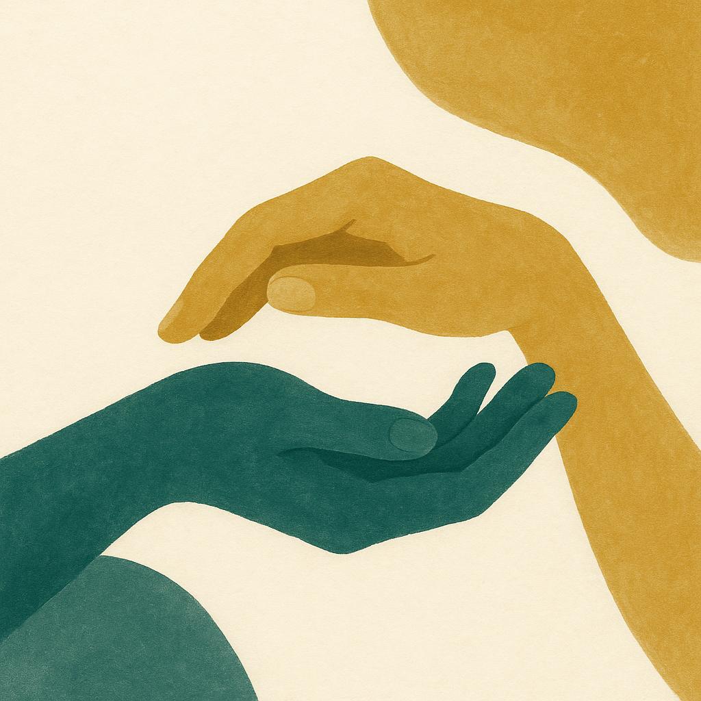 Ilustração editorial para o artigo: Como apoiar um familiar neurodivergente sem sufocar