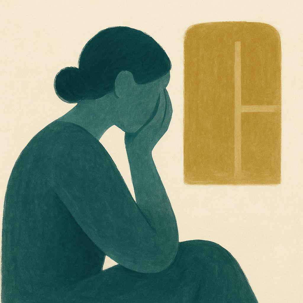 Ilustração editorial para o artigo: Home office e saúde mental: o isolamento invisível