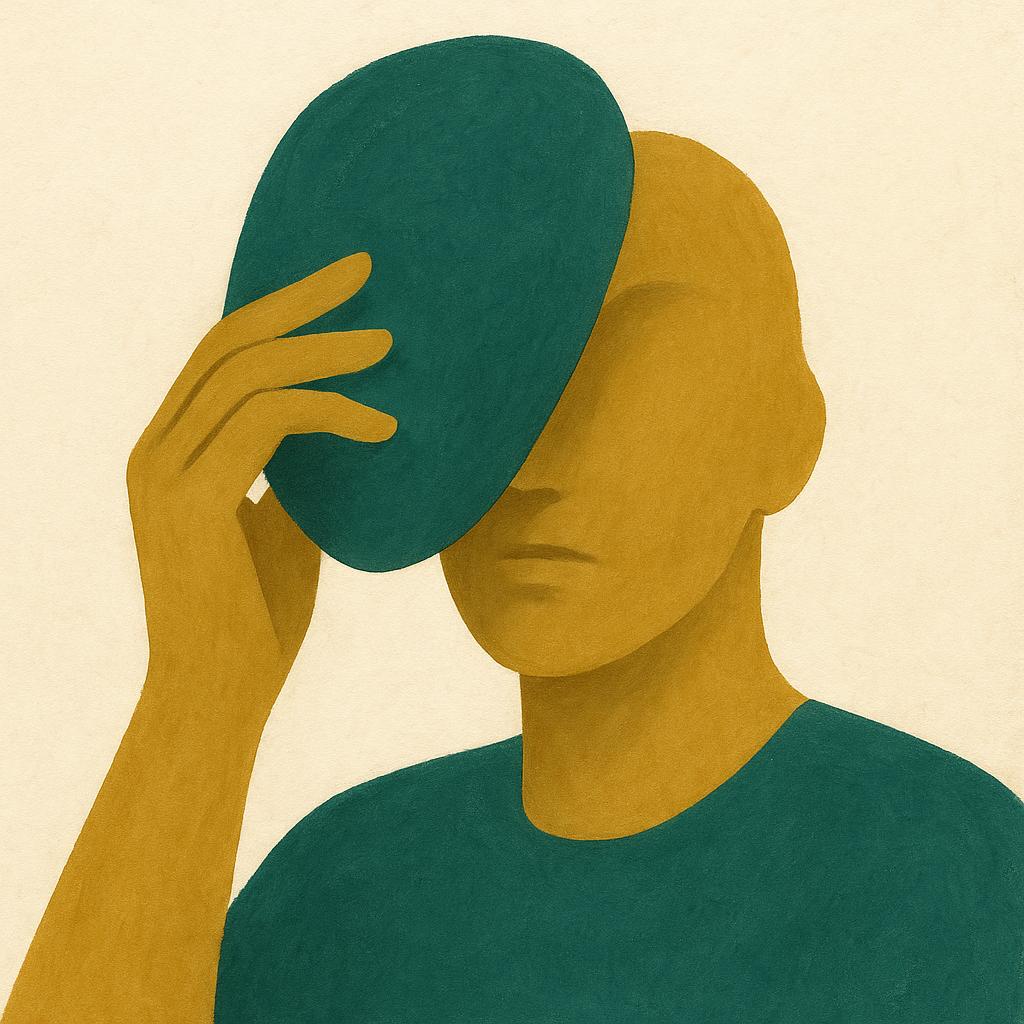 Ilustração editorial para o artigo: Mascaramento autista: o que é e quanto custa