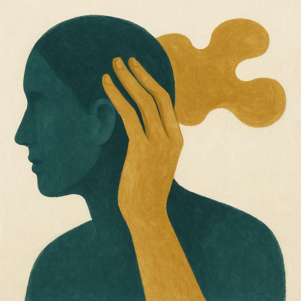 Ilustração editorial para o artigo: Descobri que tenho TDAH adulto, e agora? Os primeiros passos