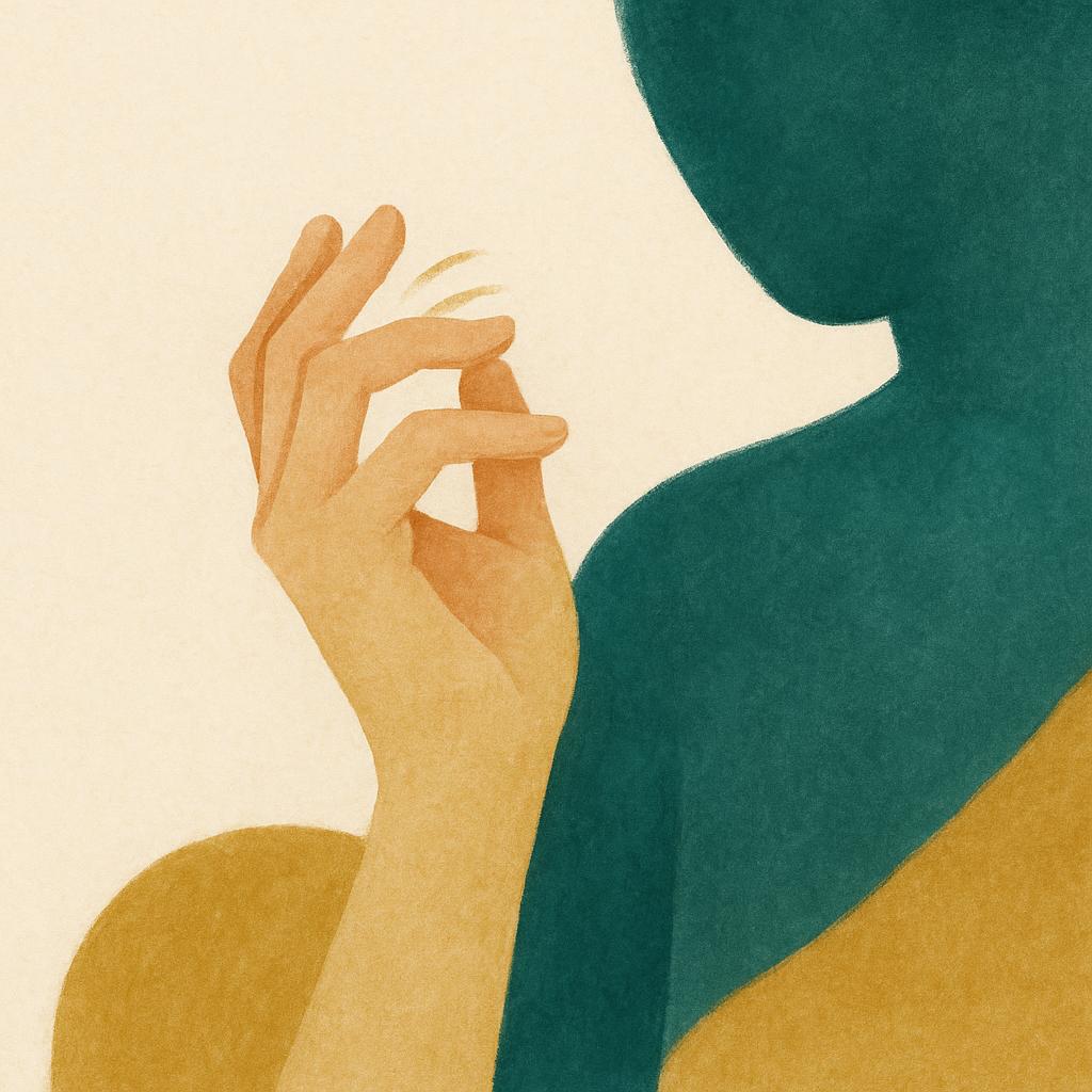 Ilustração editorial para o artigo: Stimming e autorregulação: por que o movimento repetitivo regula