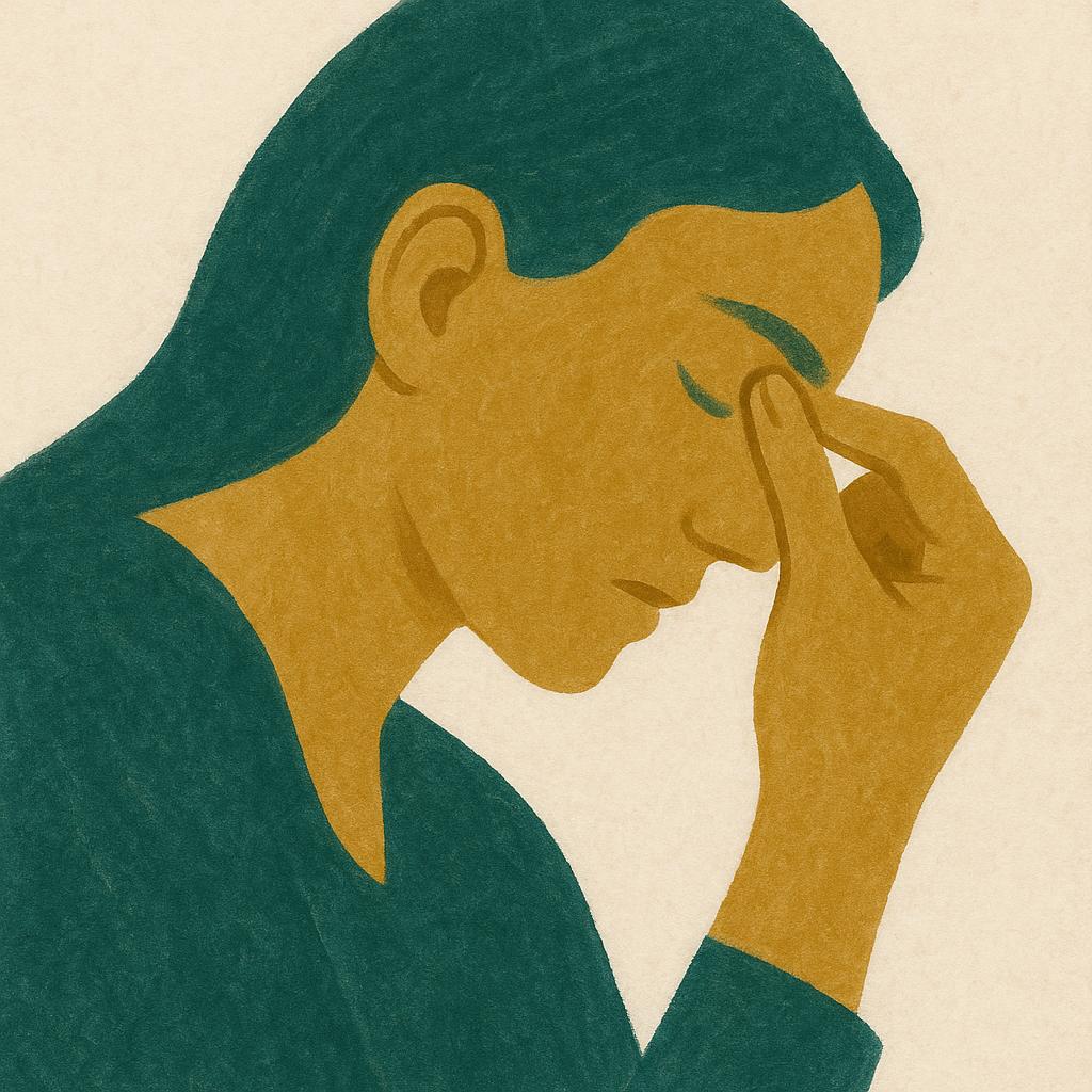 Ilustração editorial para o artigo: TDAH no trabalho: por que o emprego esgota tanto?