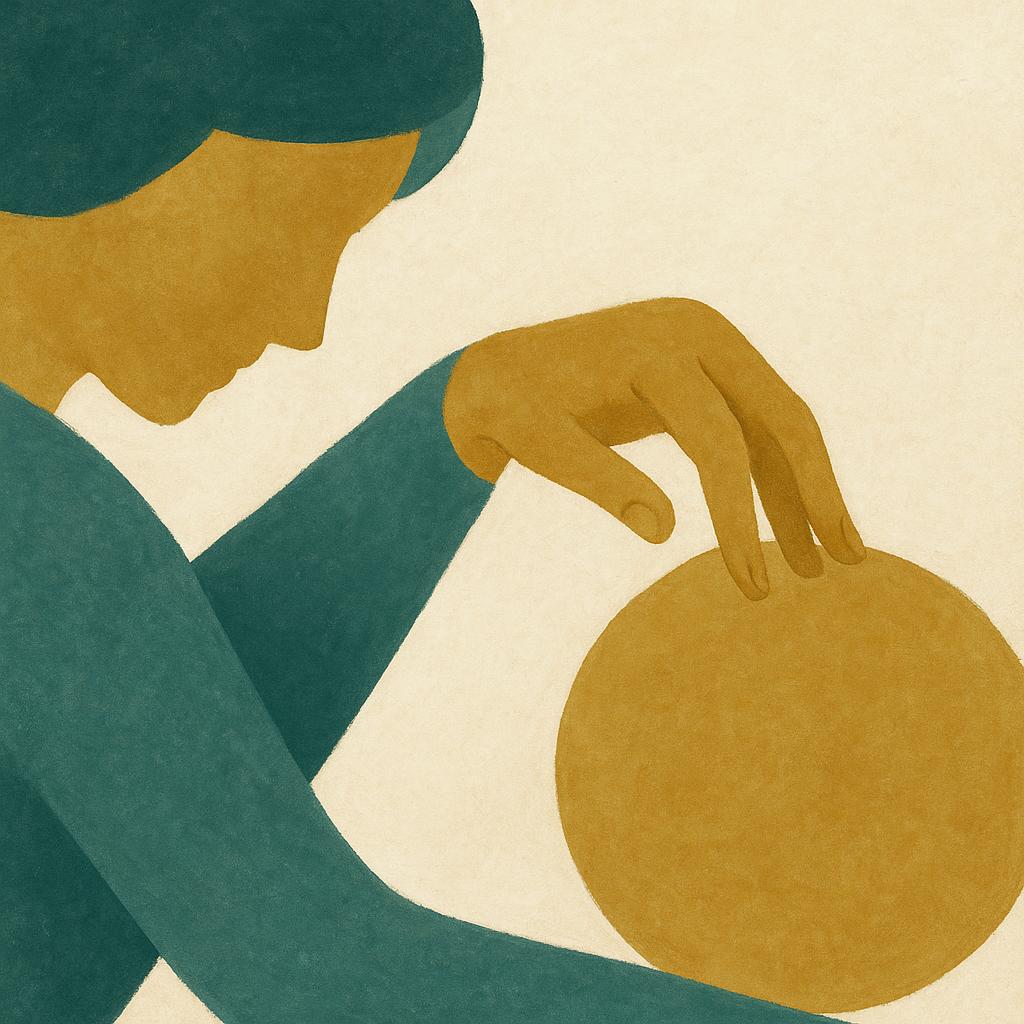 Ilustração editorial para o artigo: Paralisia do TDAH: por que você trava em vez de começar?